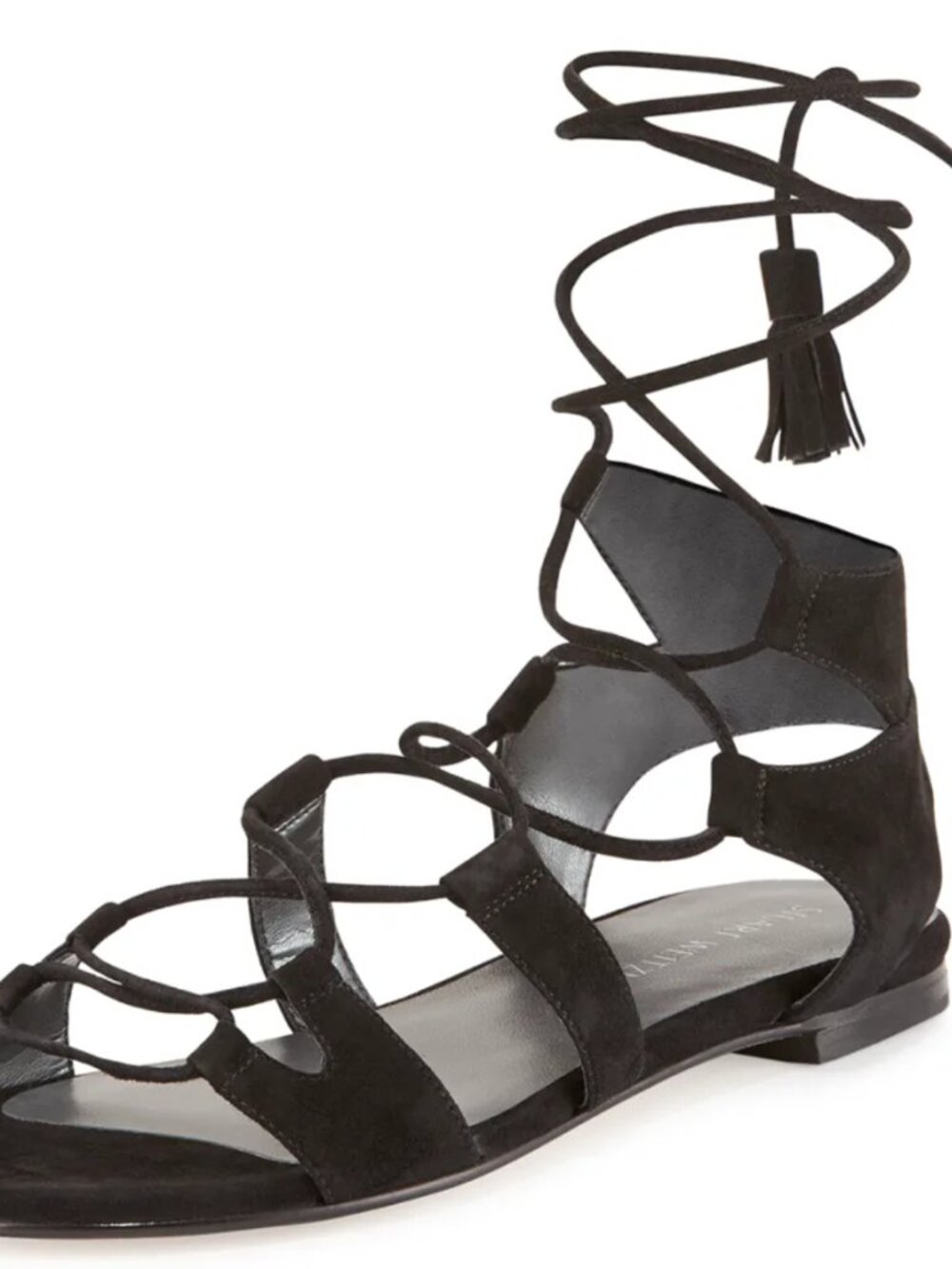 Stuart Weitzman black gladiator sandals NEW SIZE 4 womans